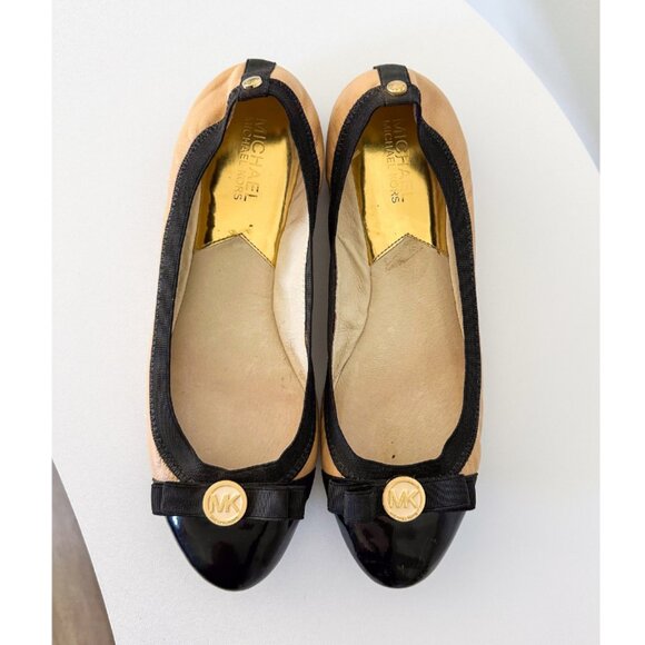 Michael Kors Leather Logo Ballerina Flats - Picture 1 of 11